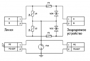 Принципиальная схема АЗУ-М485