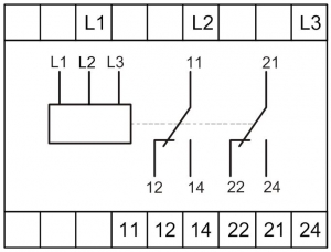 Схема подключения ЕЛ-11М-14, ЕЛ-12М-14, РКФ-М06-12-14